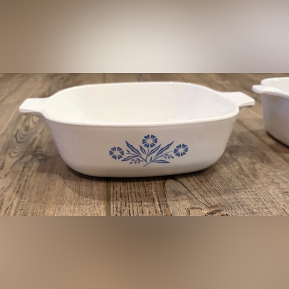 Vintage CorningWare Blue Cornflower Casserole Dishes P-43-B & P-1-B Set 3 - Picture 2 of 8